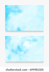 Hand painted watercolor sky and clouds, abstract watercolor backgrounds, vector illustration