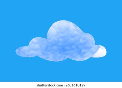 hand painted watercolor sky. Weather, cloud