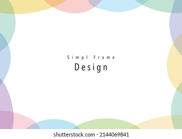 Hand painted Watercolor Summer Simple Frame Design