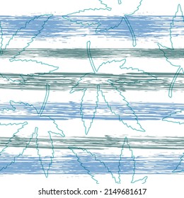 Hand painted watercolor vector seamless pattern.  Fashionable Hand Lines.  Horizontal lines. Swatch