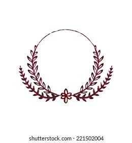 Hand painted watercolor wreath made in vector