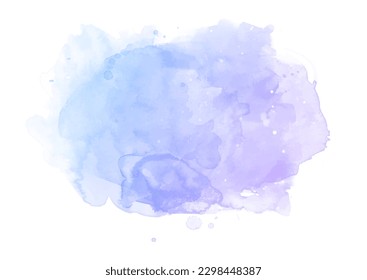 Hand painted watercolour splatter design in shades of purple