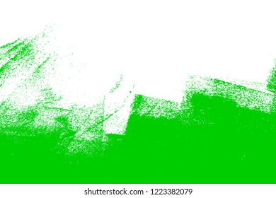 hand painted  white and green brush strokes vector background texture 