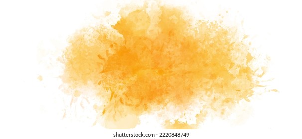 Hand painted yellow color with watercolor texture abstract background