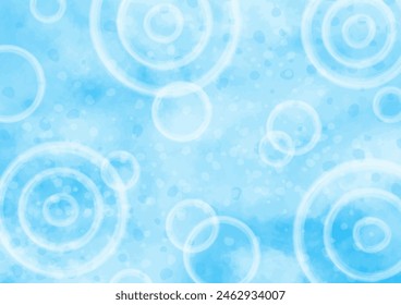 Hand painting illustration of ripples on water surface Water Background Texture Watercolor Texture