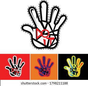 hand painting means do not do it vector