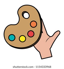 hand painting with pallette