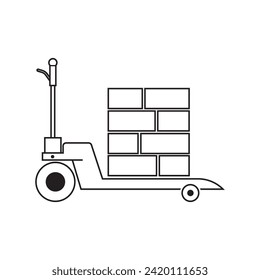 Hand pallet icon vector illustration design