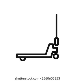 Hand pallet jack icon vector line logo art
