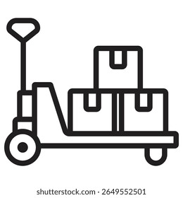 Hand pallet jack icon vector illustration isolated sign