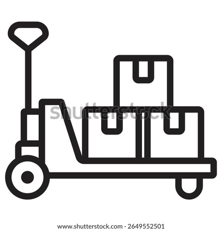 Hand pallet jack icon vector illustration isolated sign