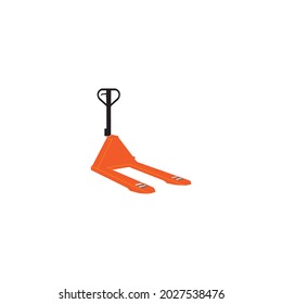 Hand pallet lift sign, Hand Pallet Truck Logo Template vector icon illustration design 