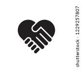 hand palm care love symbol vector