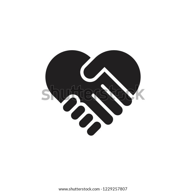 hand palm care love symbol
vector