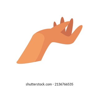 hand palm design over white
