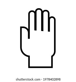 Hand, palm, glove. a simple icon. Vector illustration