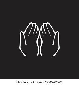 hand palm hope symbol vector