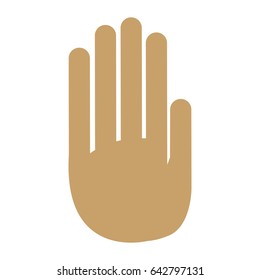 hand palm human symbol design