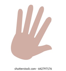 hand palm human symbol style