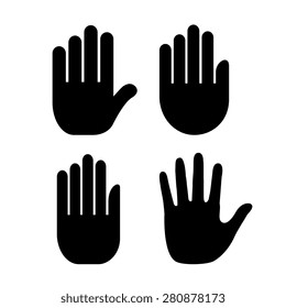 Icono de la palma de mano