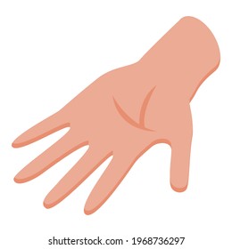Hand palm icon. Isometric of Hand palm vector icon for web design isolated on white background