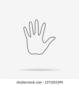Hand palm icon. Vector concept illustration for design.