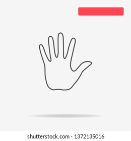 Hand palm icon. Vector concept illustration for design.