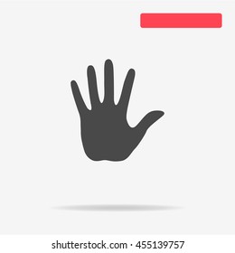 Hand palm icon. Vector concept illustration for design.