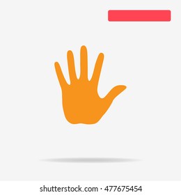 Hand palm icon. Vector concept illustration for design.