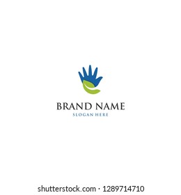 Hand Palm Leaf Nature Abstract Creative Business Modern Logo