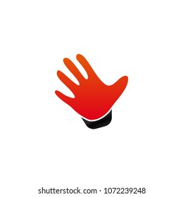 Hand palm logo icon template vector