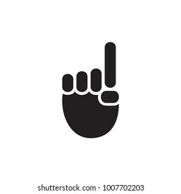 hand palm number one index finger symbol