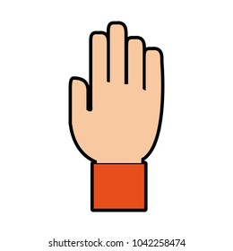 Hand with palm open