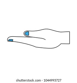 Hand with palm open