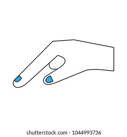 Hand with palm open