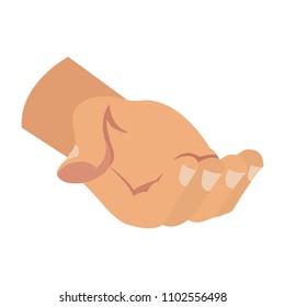 Hand with palm open