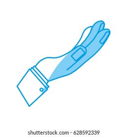 Hand with palm open