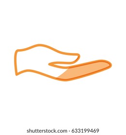 Hand with palm open