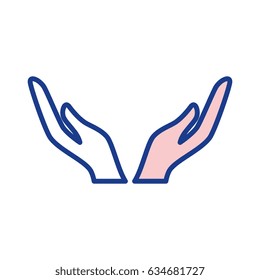 Hand with palm open