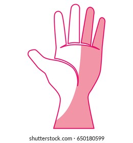 Hand with palm open