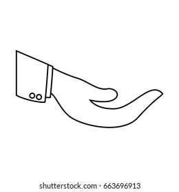 Hand with palm open