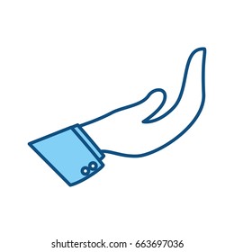 Hand with palm open