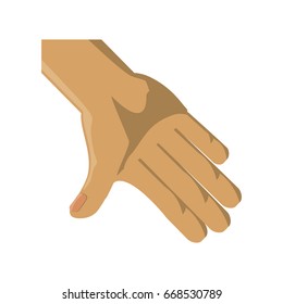 Hand with palm open