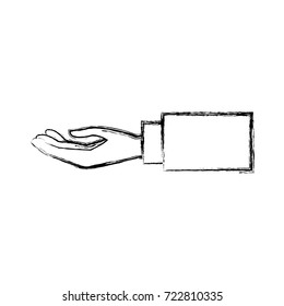 Hand with palm open