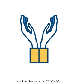 Hand with palm open