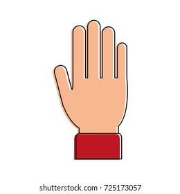 Hand with palm open