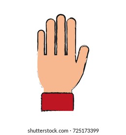 Hand with palm open
