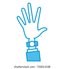 Hand with palm open