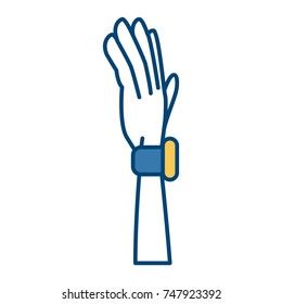 Hand with palm open