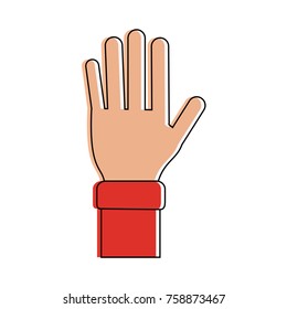 Hand with palm open